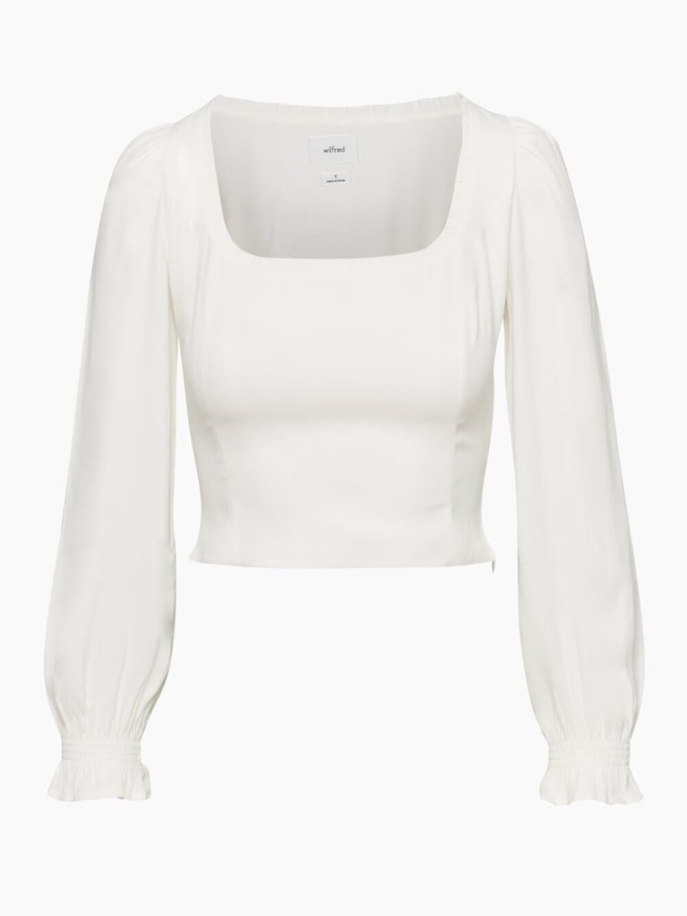 Aritzia Wilfred Breathless Blouse | Light Birch | Size L